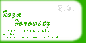 roza horowitz business card